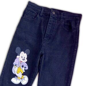 Vintage  Mickey Mouse Black Denim Jeans UNISEX